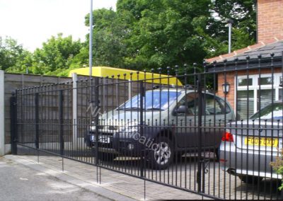 Folding Metal Gates for Sloping Driveway, Moston Manchester