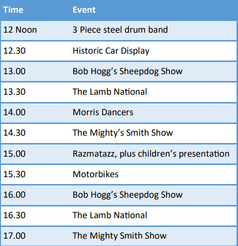 Wanborough Show 2025 Schedule of Events