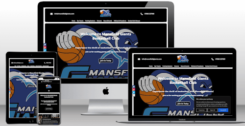Web design services For Mansfield Giants