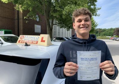 Marley Hope after passing their driving test with Romeo Driver Training, Chester